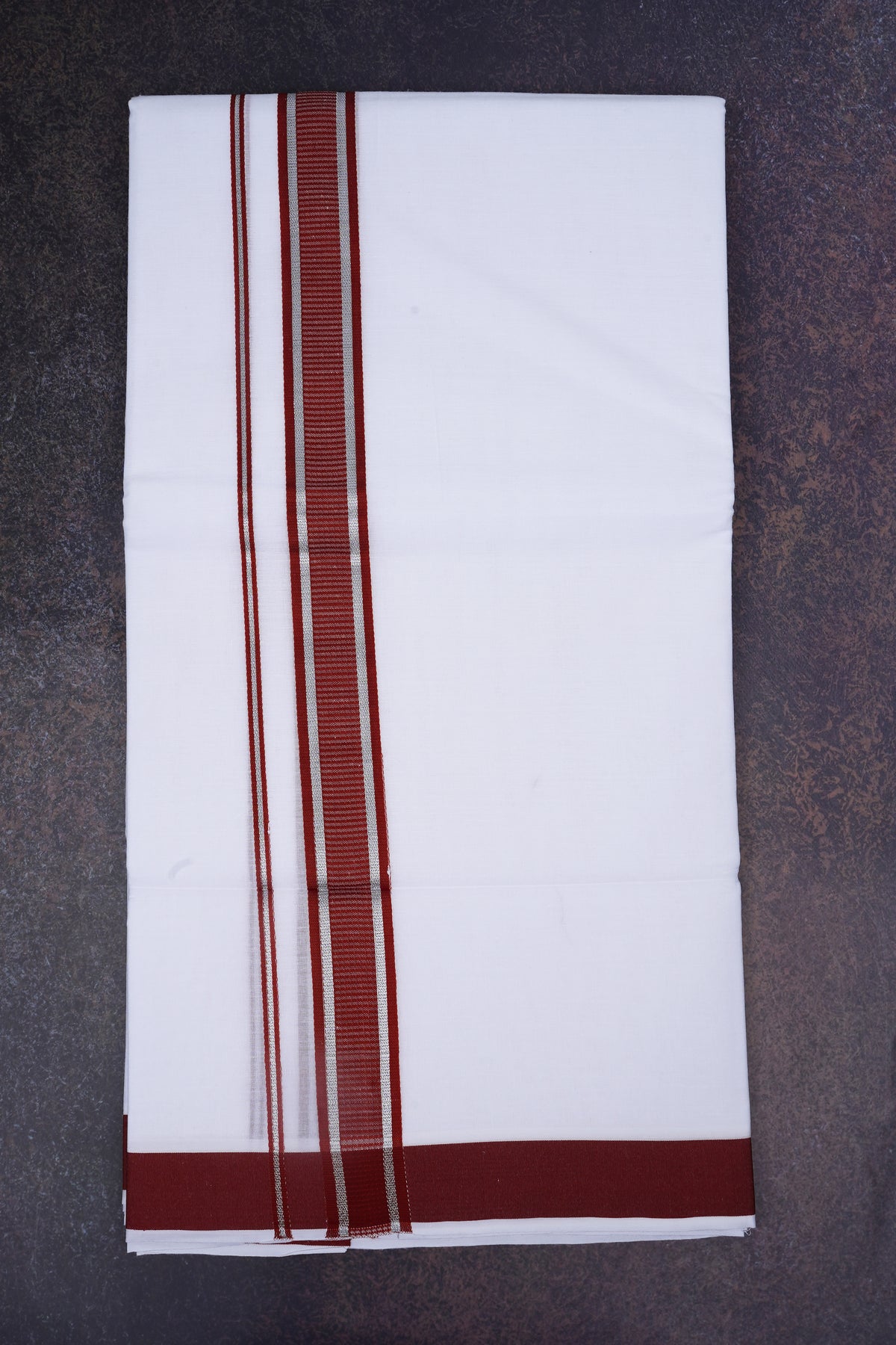 FD-167 W/D DHOTI 3.80 MTR-Dark Brown