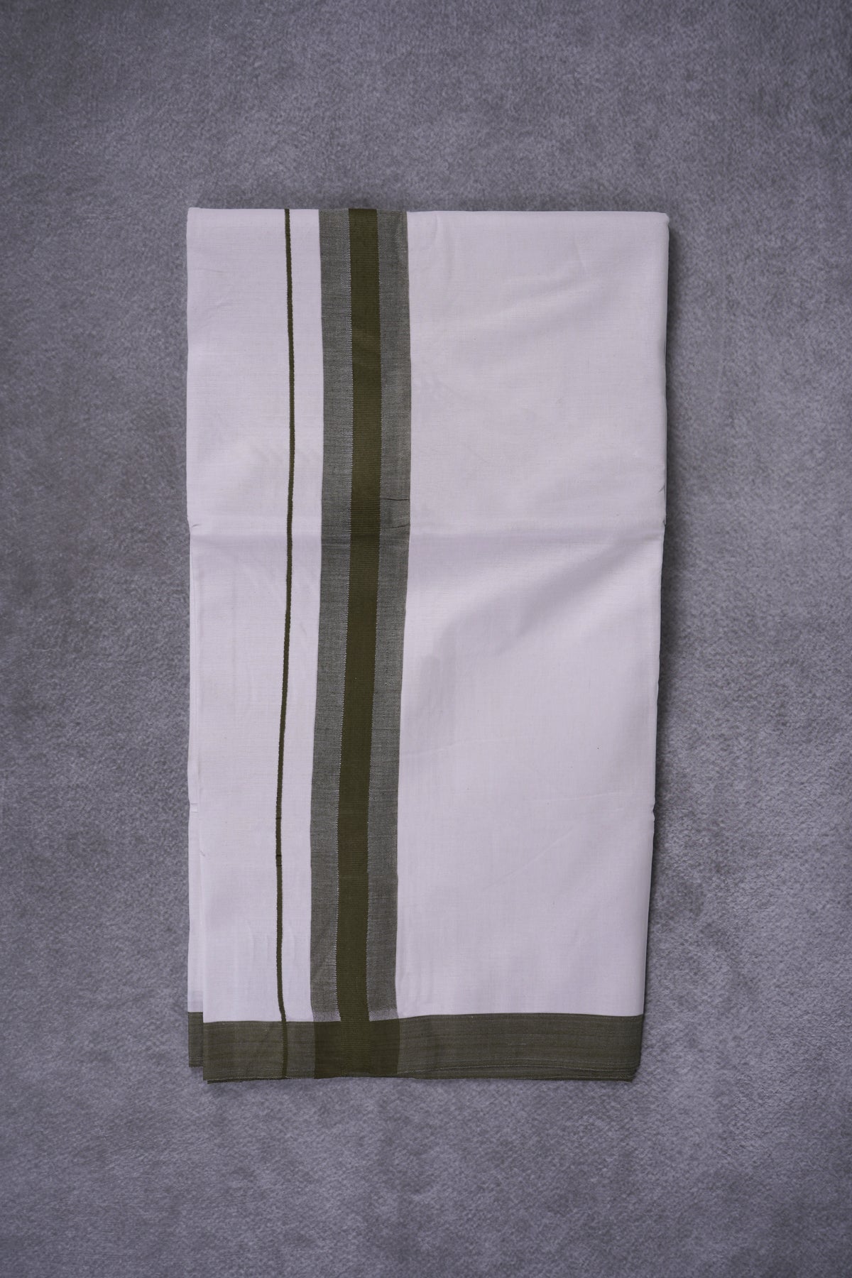 KERALOOM FINISH COTTON 326 W/D DHOTI 3.80 MTR - Dark Gray