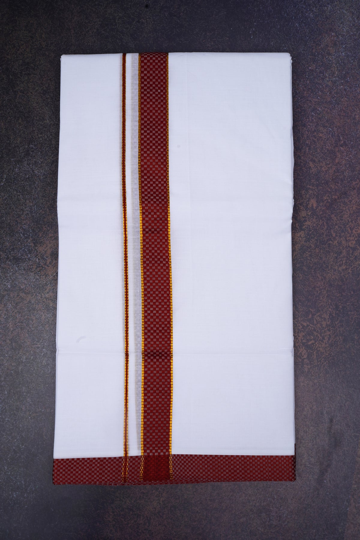 FD-200 W/D DHOTI 3.80 MTR-Dark Brown