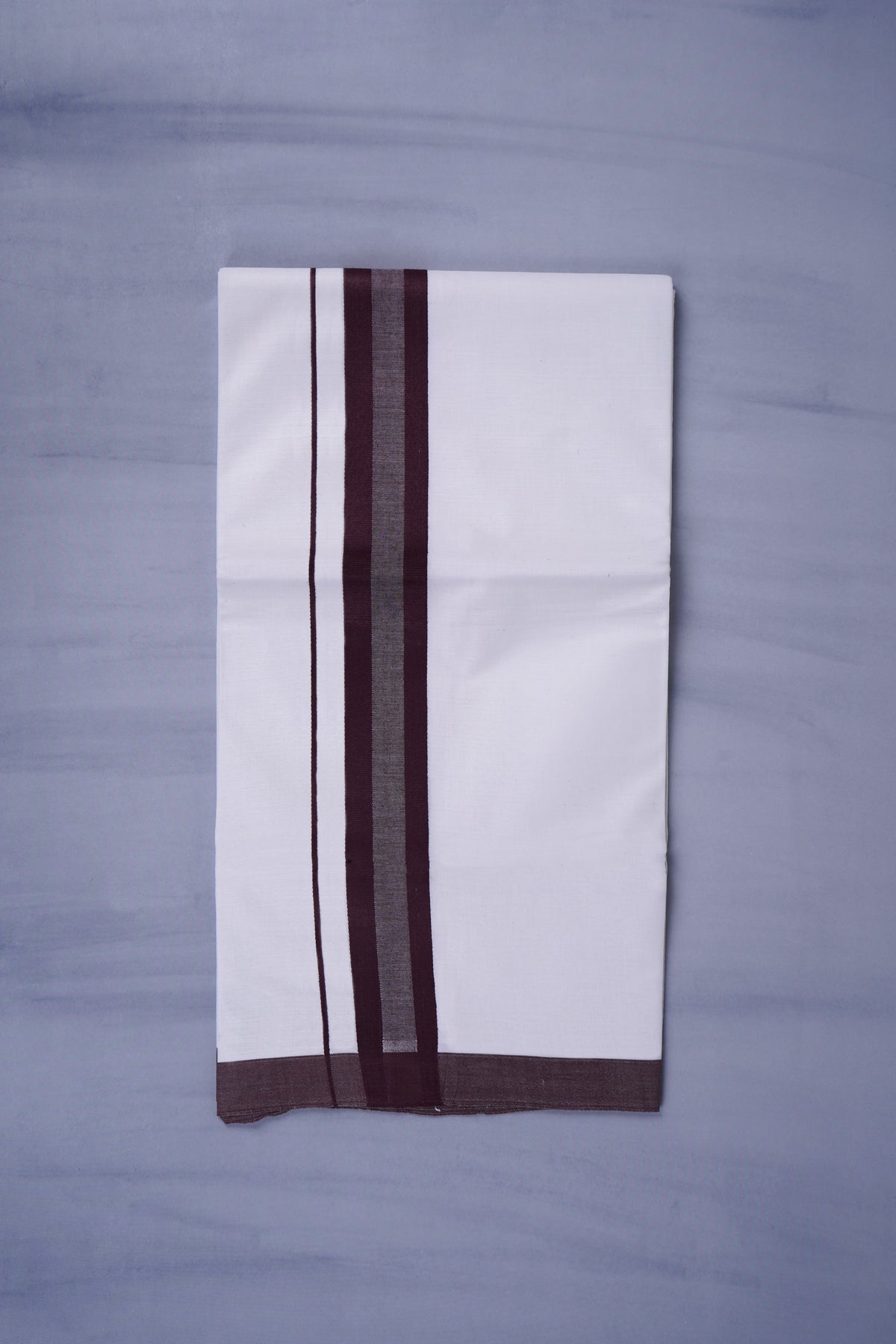KERALOOM FINISH COTTON 329 W/D DHOTI 3.80 MTR - Dark Maroon