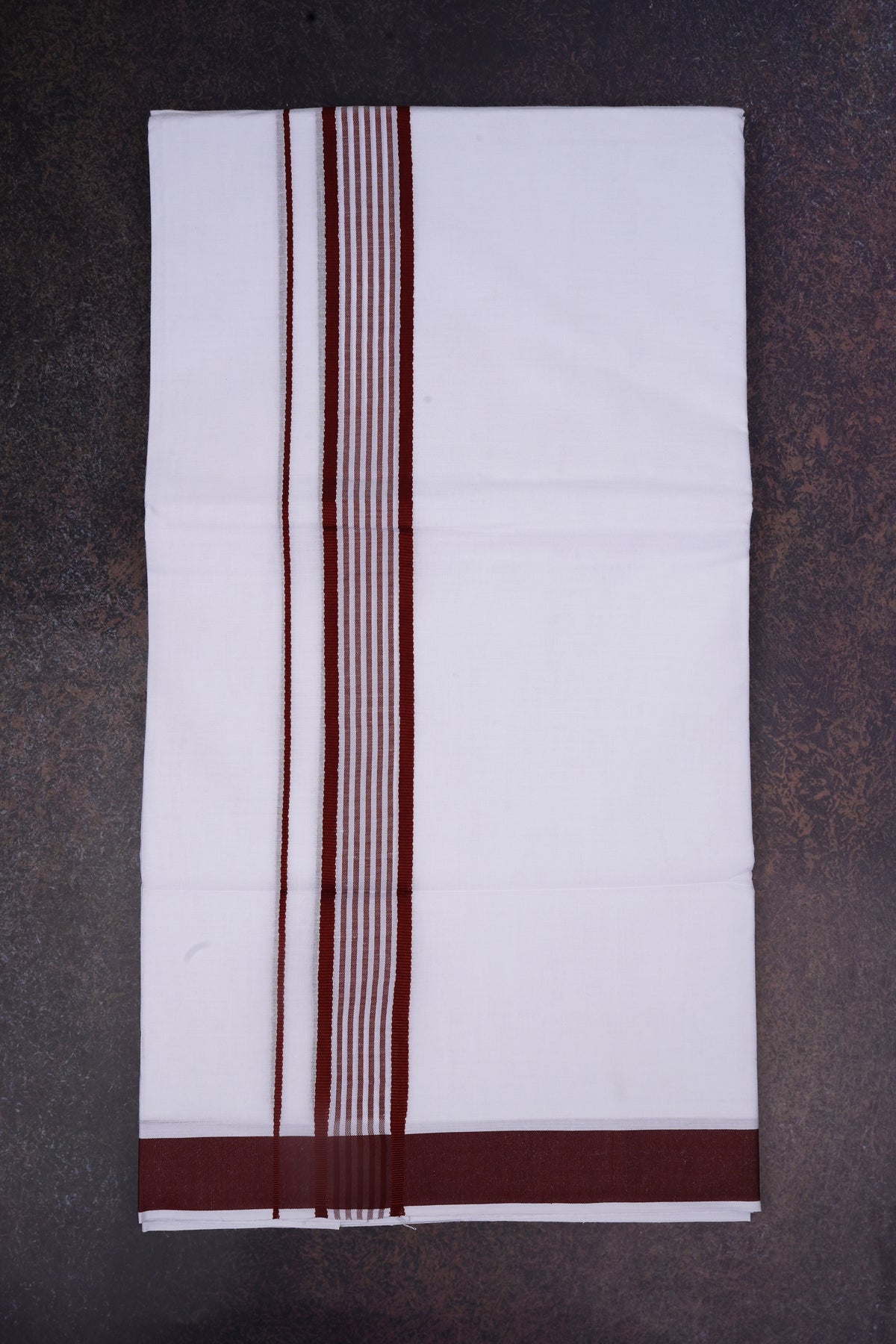 FD-162 W/D DHOTI 3.80 MTR-Dark Brown