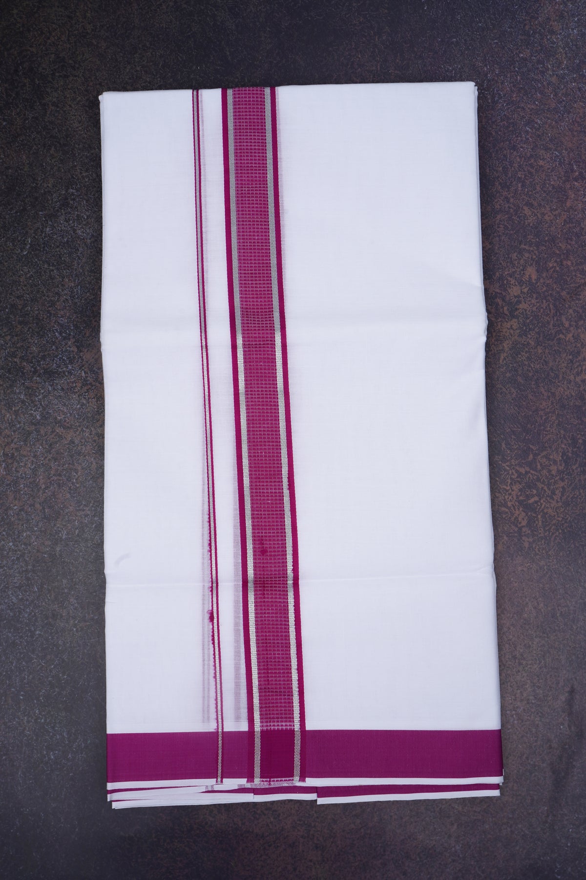 FD-167 W/D DHOTI 3.80 MTR-Dark Pink