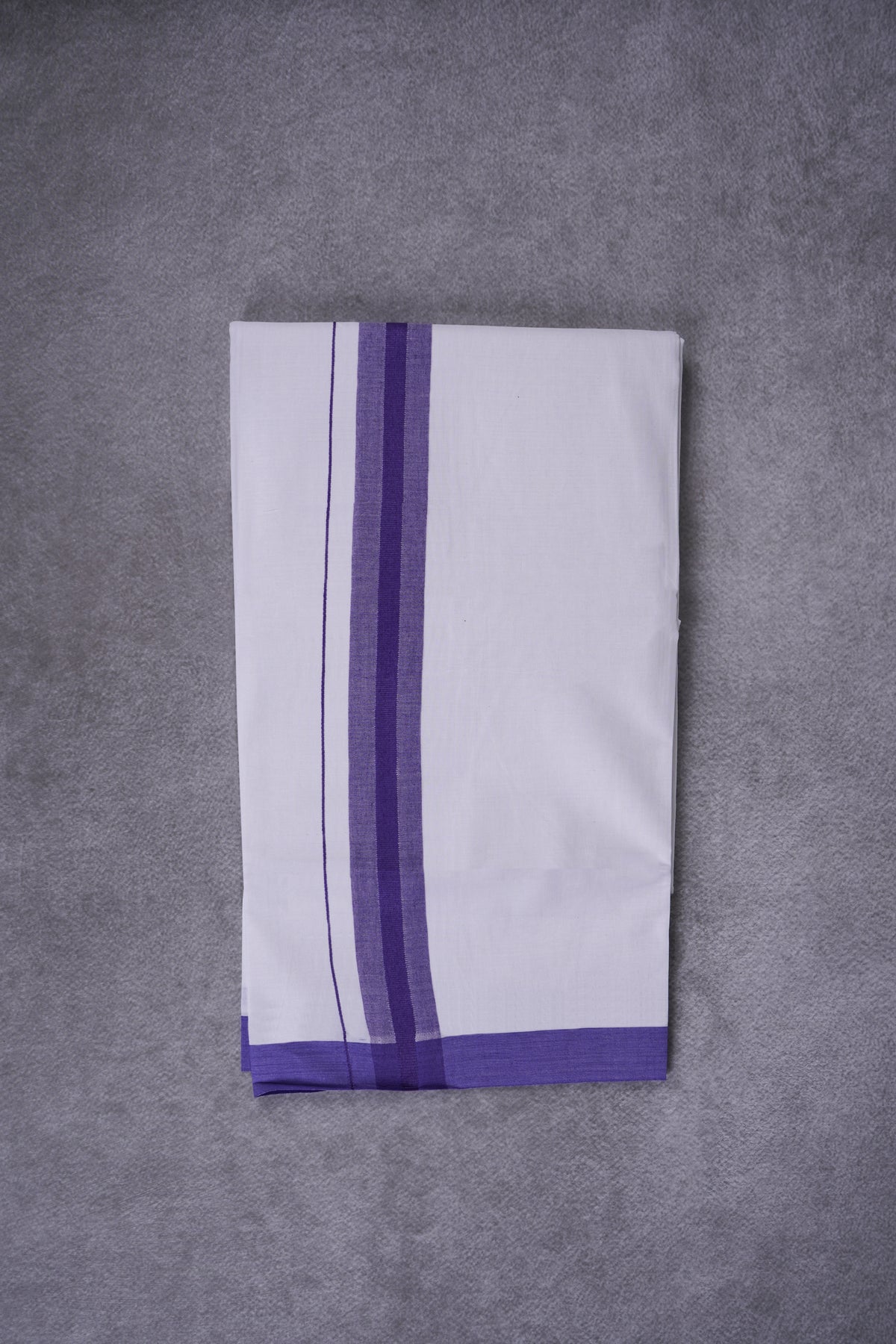KERALOOM FINISH COTTON 326 W/D DHOTI 3.80 MTR - Dark Blue