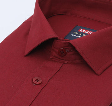 Stain Free Full Sleeve Formal Maroon Color Shirt For Men