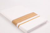 FANCY GOLD RING BORDER WHITE SINGLE DHOTI