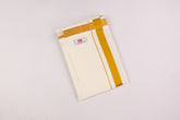 VELCRO POCKET CREAM GOLD BORDER READYMADE SINGLE DHOTHIE - PKT GLS-02C