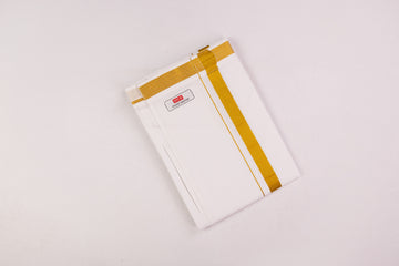 VELCRO POCKET WHITE GOLD BORDER READYMADE DHOTHIE