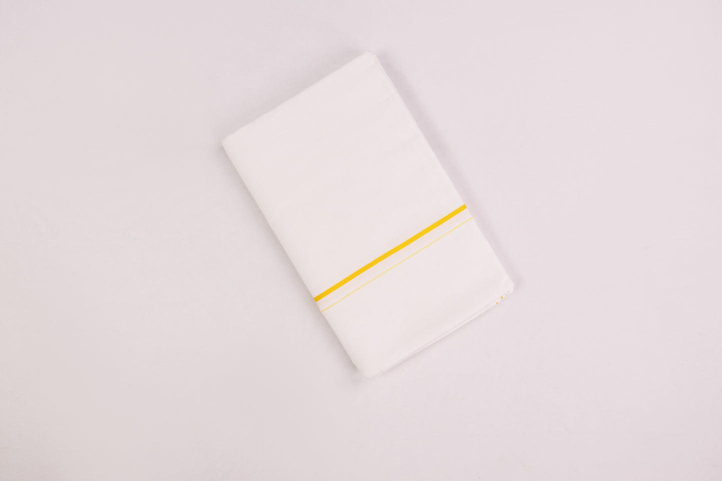 BUY LINEN LIFE GOLD BORDER WHITE SINGLE DHOTI