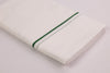 SHOP LINEN LIFE GREEN BORDER WHITE SINGLE DHOTI