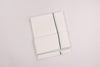 SHOP LINEN LIFE GREEN BORDER WHITE SINGLE DHOTI