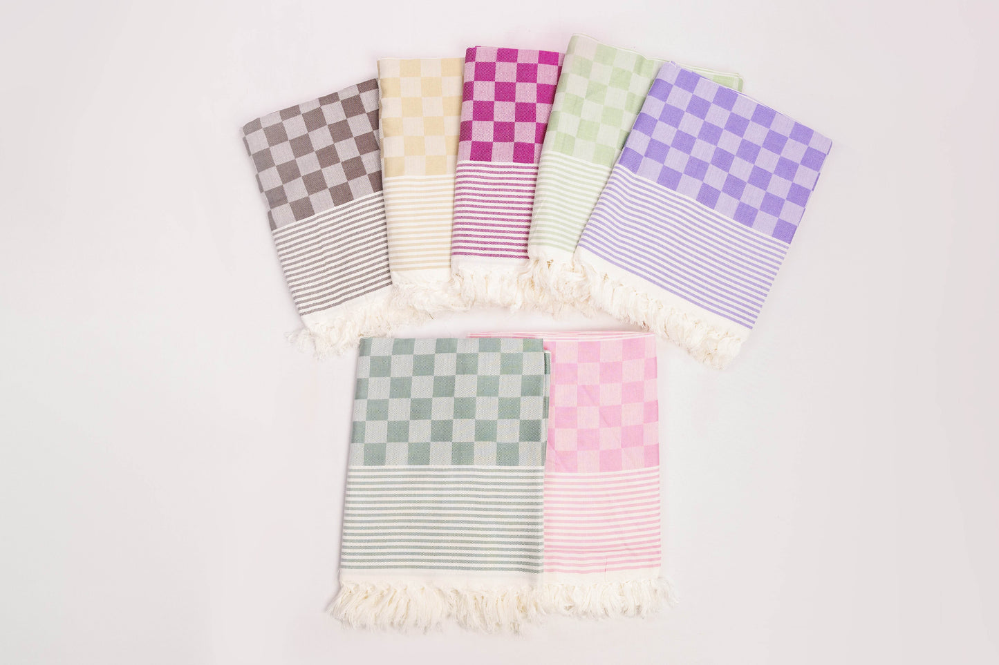 CHECKED COTTON COLOUR (BAMBOO FRIEND )BATH TOWEL 32 X 64 - CBT-11 ASSORTED COLOURS