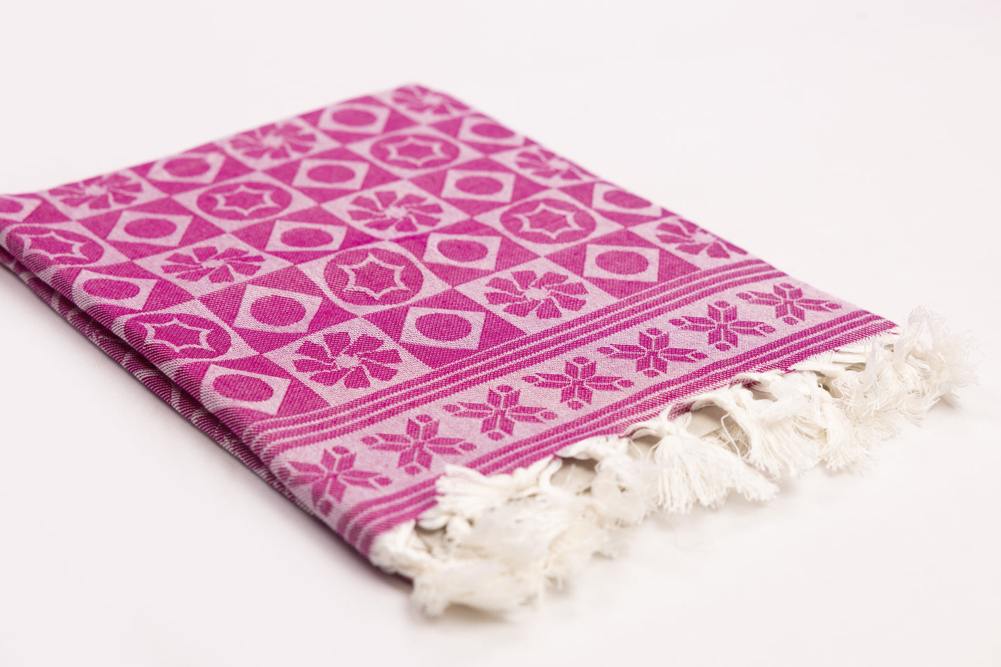 COTTON COLOUR JACQUARD DESIGN BATH TOWEL 32 X 64 - CBT-12 ASSORTED COLOURS