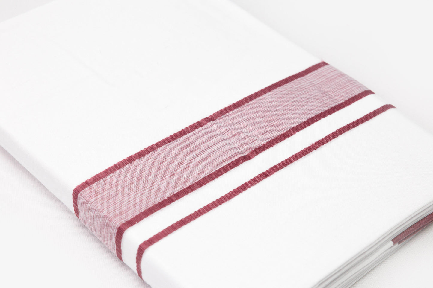 Bright Border White Double Dhothie For Men Online Shopping