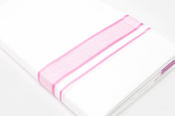 Bright Border White Double Dhothie For Men Online Shopping