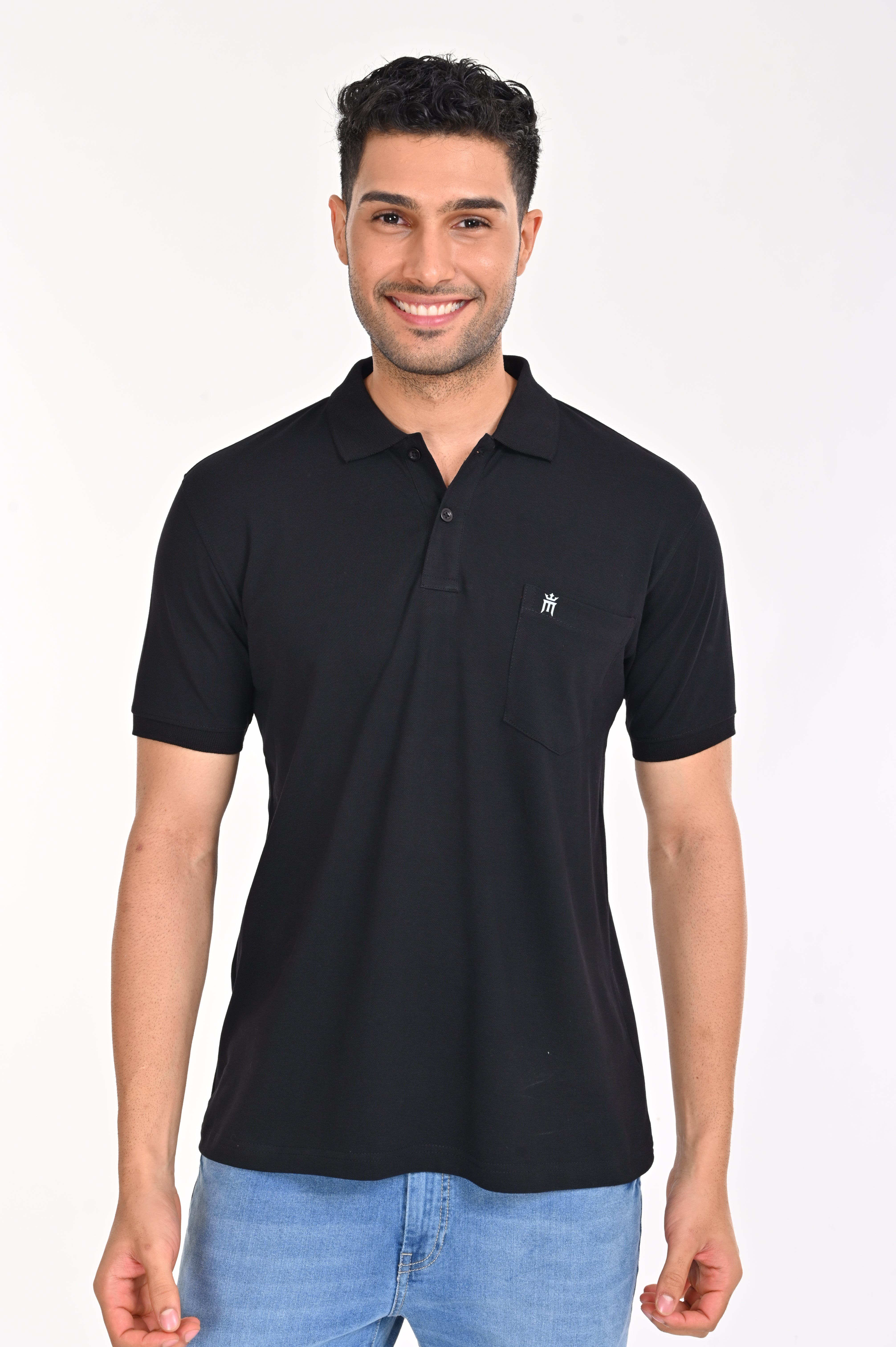Buy Eminent Plain Black Color T-Shirt For Men Online Shopping