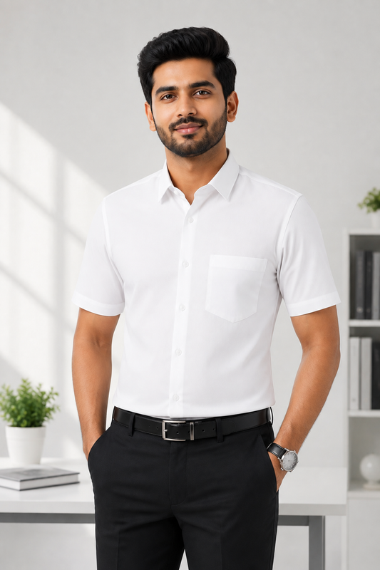 President Formal White Men Shirt