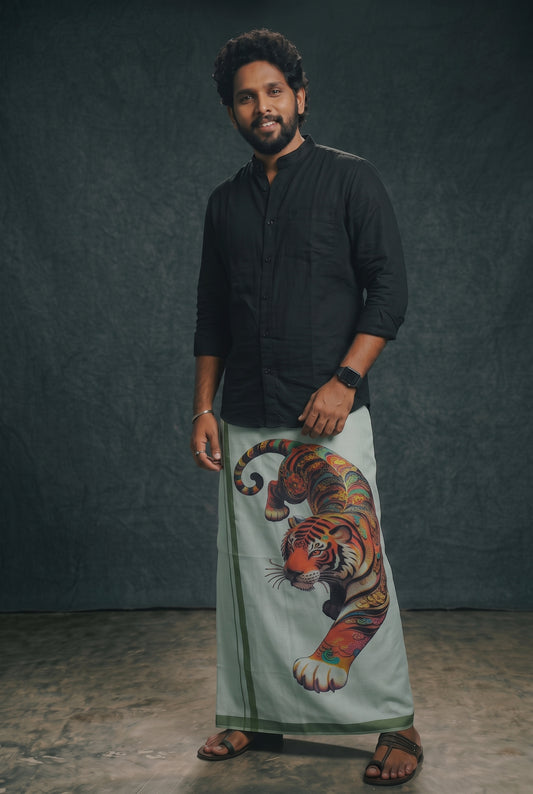 Home Wear Dhoti 2.00m | Premiun Tiger Print