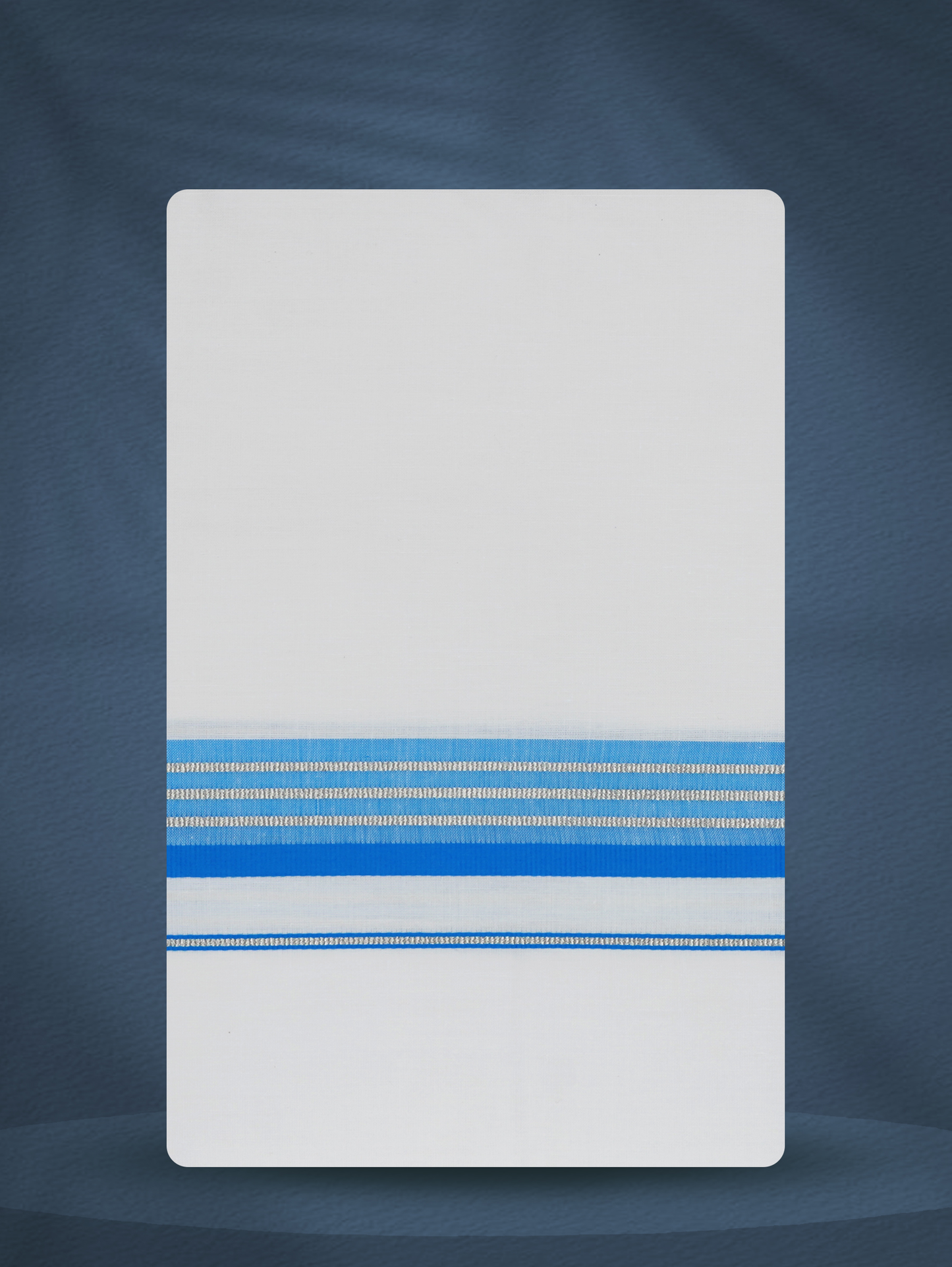 WHITE SINGLE FANCY BORDER - 250 FS-01 DHOTHIE 2.50 MTR