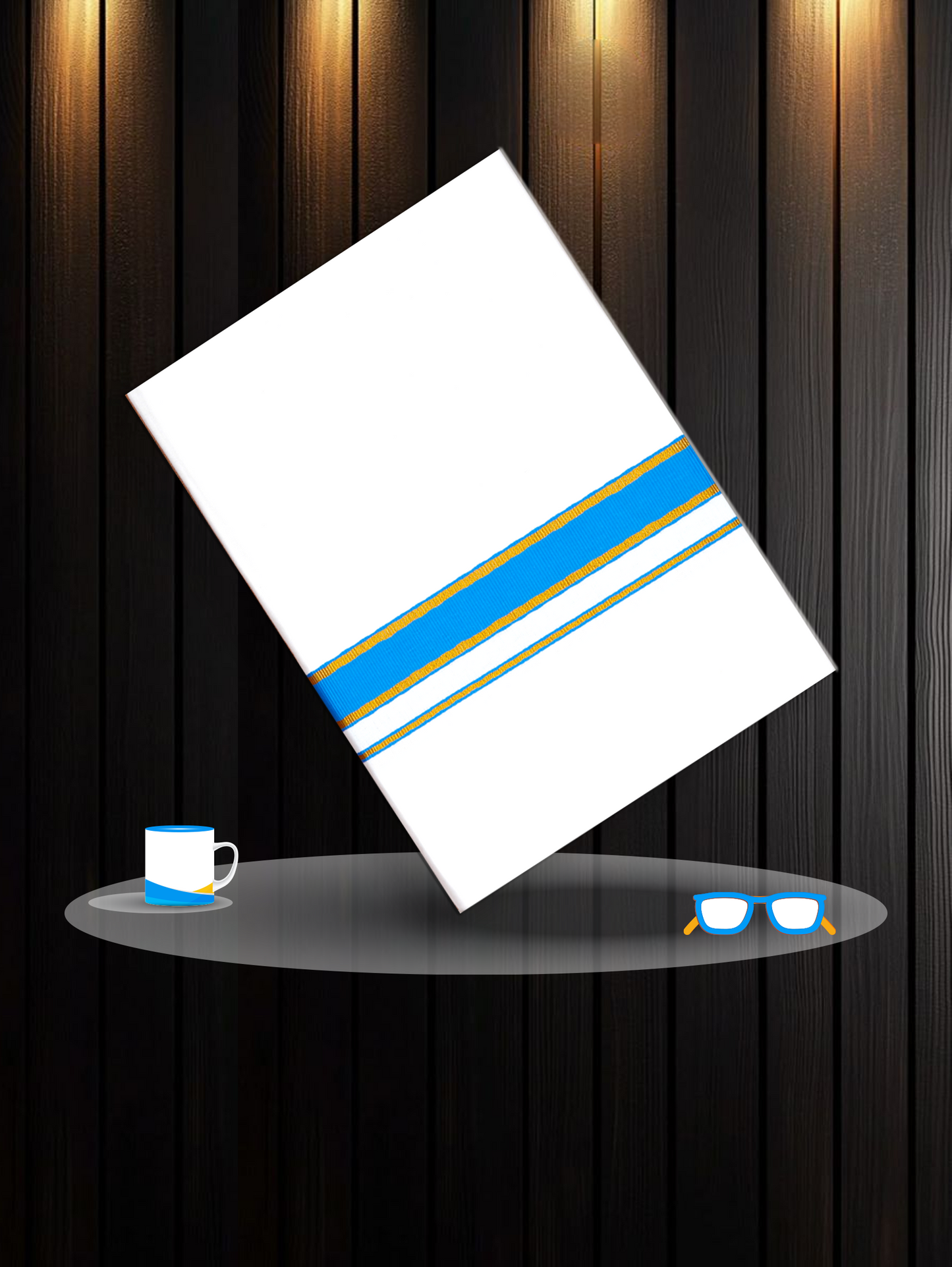 FANCY BORDER WHITE SINGLE FS-131 DHOTHIE 2.00 MTR