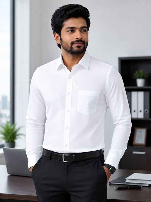 President Formal White Men Shirt