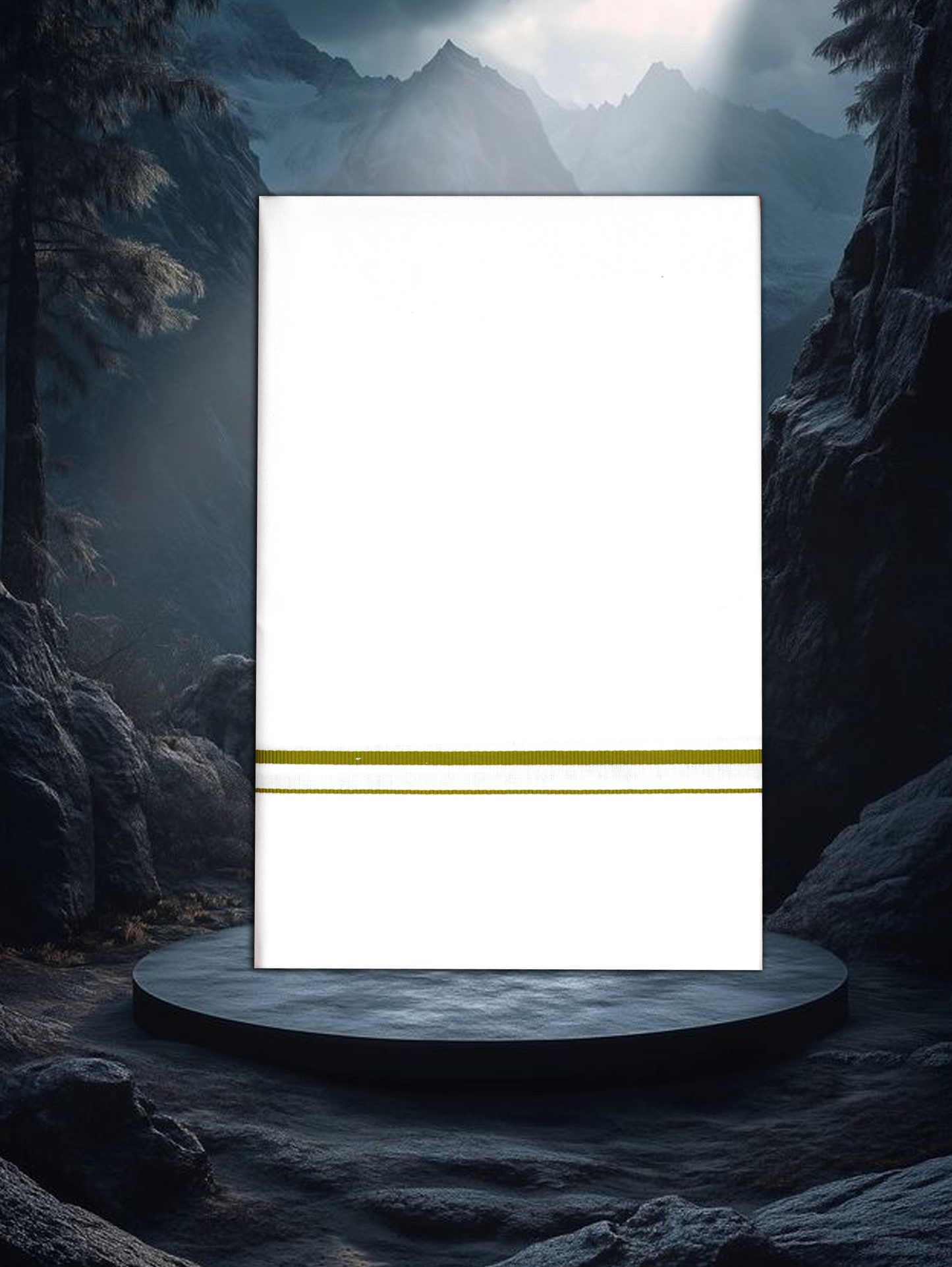 SMALL BORDER WHITE SINGLE SS-12 DHOTHIE 2.00 MTR
