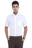 BERTY Half Sleeve Formal White Shirt for Men with a Pocket and a Stylish Look from MCR Textiles
