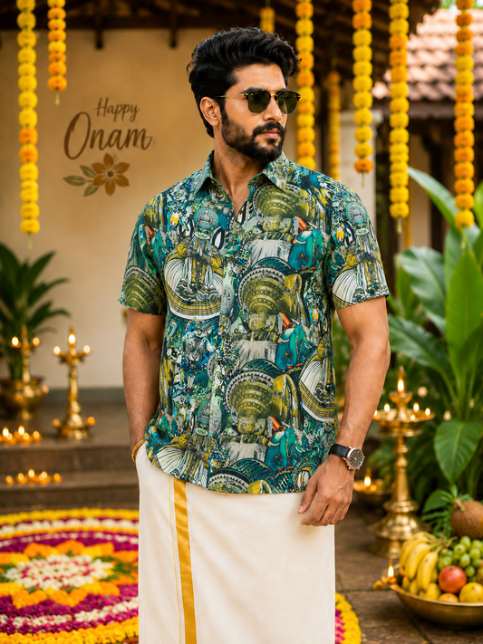 MCR ONAM PREMIUM SHIRT - THEYYAM POORAM - D2