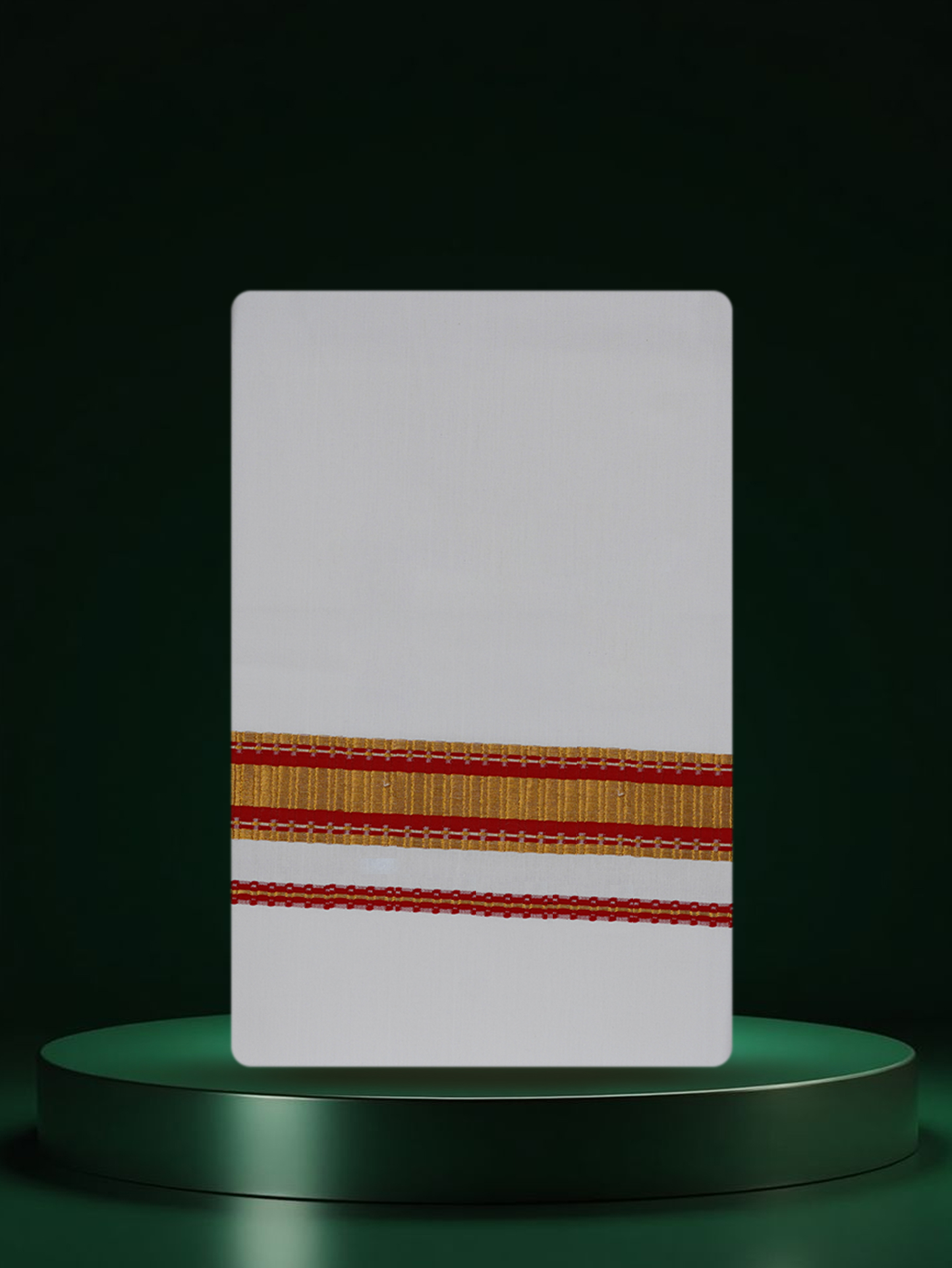 FANCY BORDER WHITE SINGLE FS-92 DHOTI 2.00 MTR