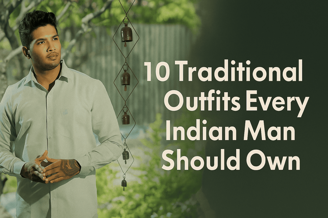  Indian man in traditional attire wearing a shirt and dhoti – MCR fashion