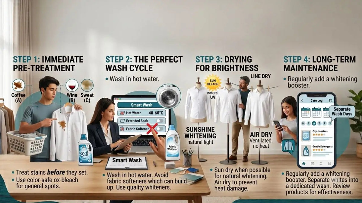 Tips to keep white shirts bright and stain-free