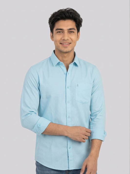 MCR Men Formal Colour Shirt - Light Blue  92053 ICE BERG
