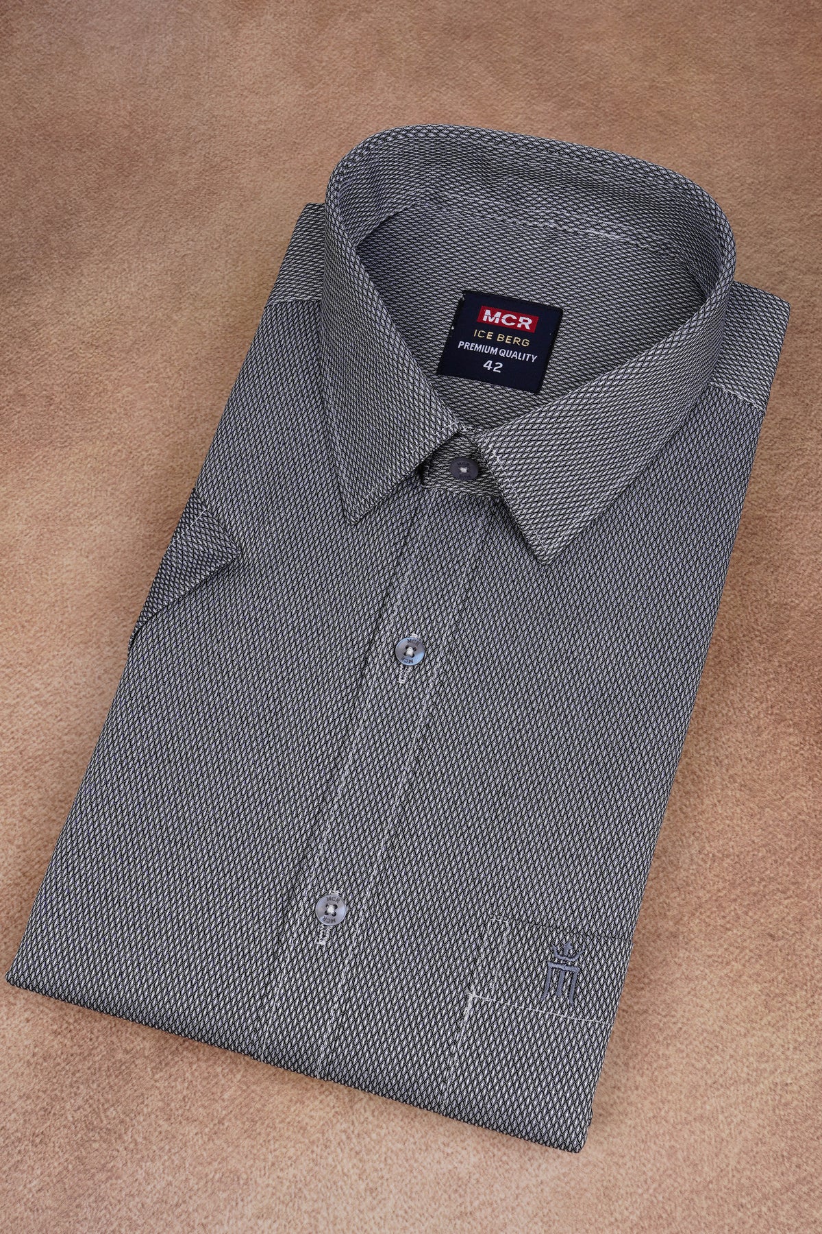 MCR Men Formal Colour Shirt - Dark grey 92057 ICE BERG