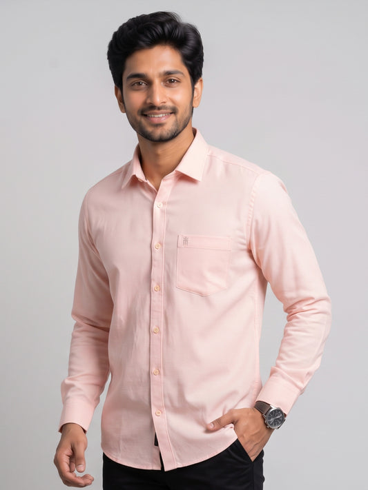 MCR Men Formal Colour Shirt - Light Orange  92052 ICE BERG
