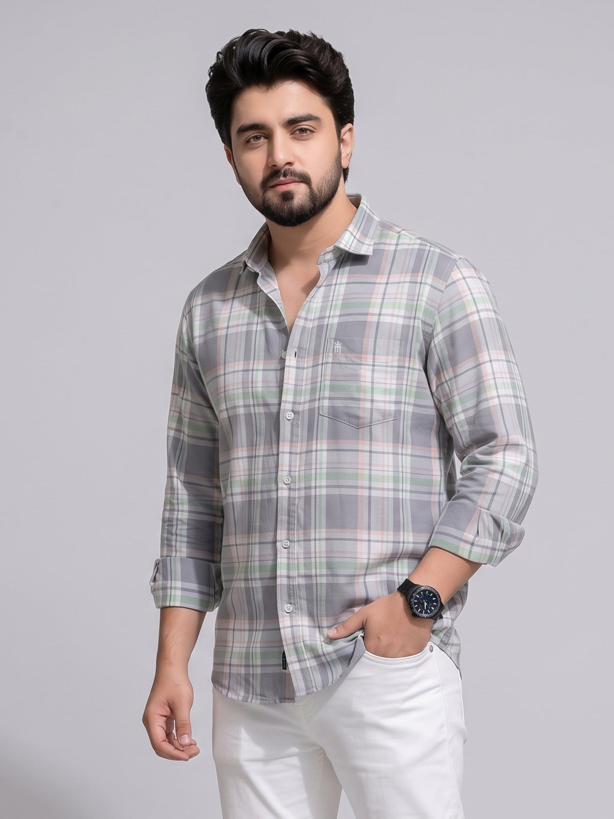 MCR OXFORD 89007 Full Sleeve Formal Color Shirt For Men