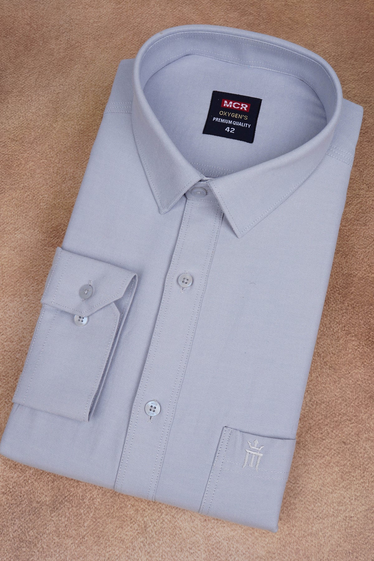 MCR Men Formal Colour Shirt - Light gray 82504 Hydrogen