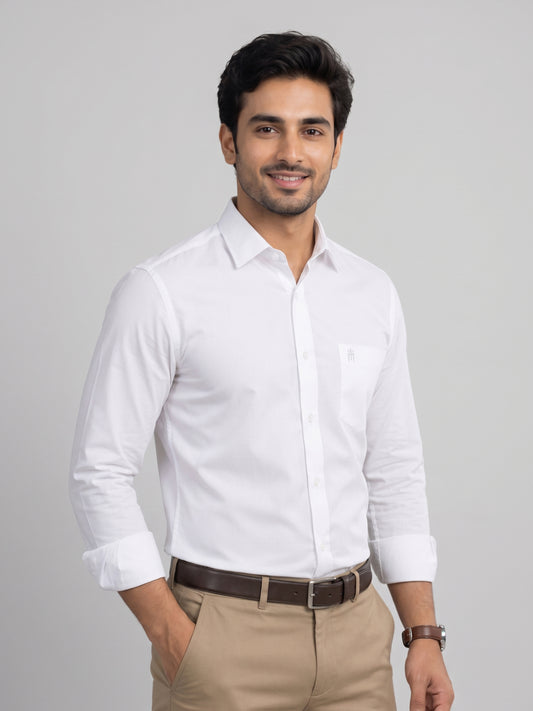 Linex Formal White Shirt For Men