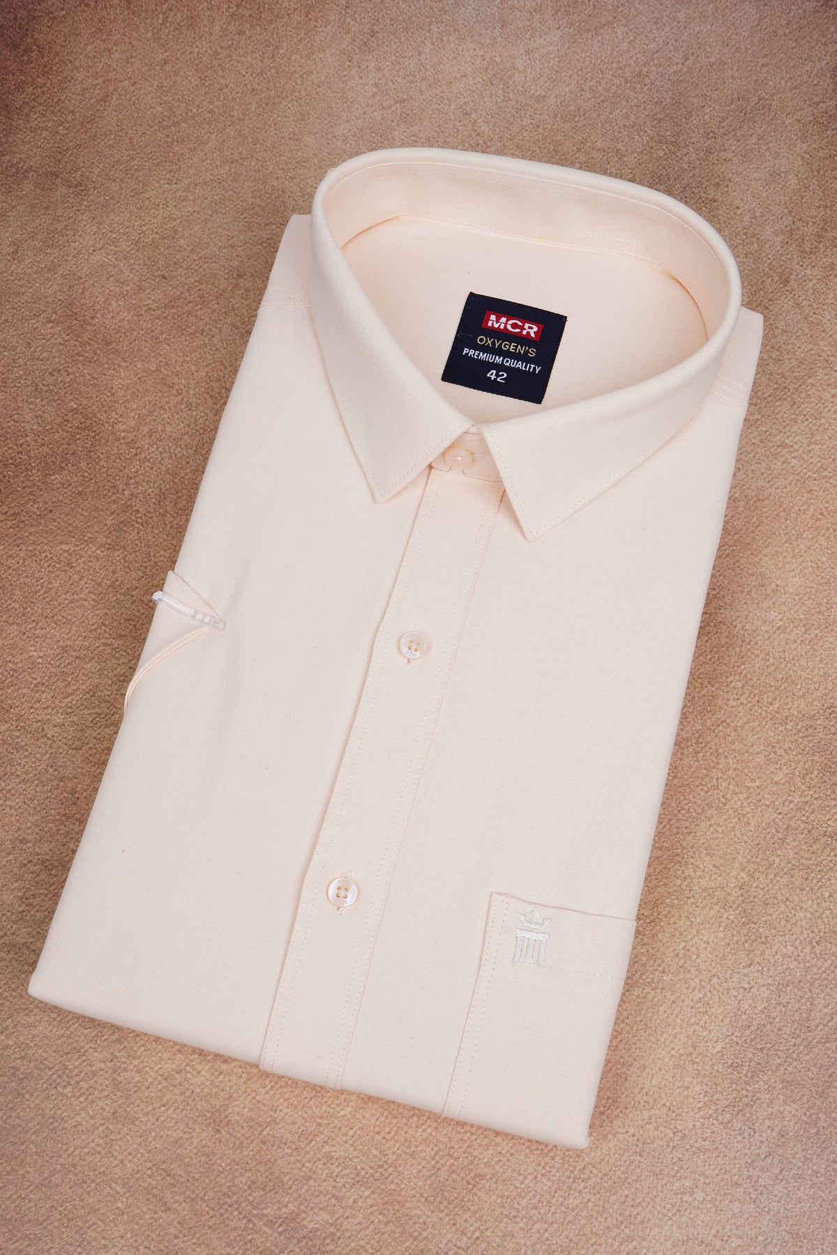 MCR Men Formal Colour Shirt - light peach 82501 Hydrogen