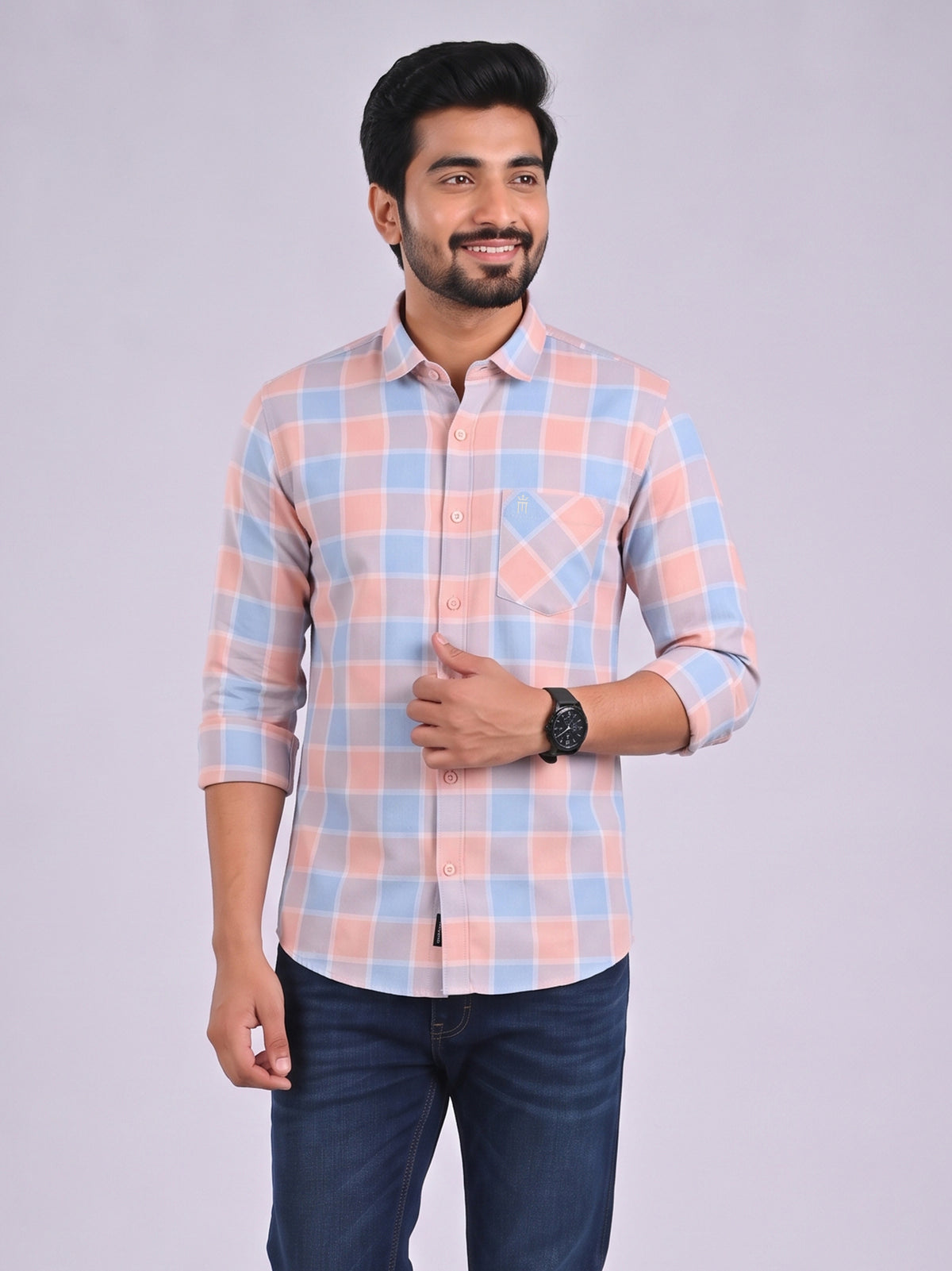 MCR OXFORD 89002 Full Sleeve Formal Color Shirt For Men