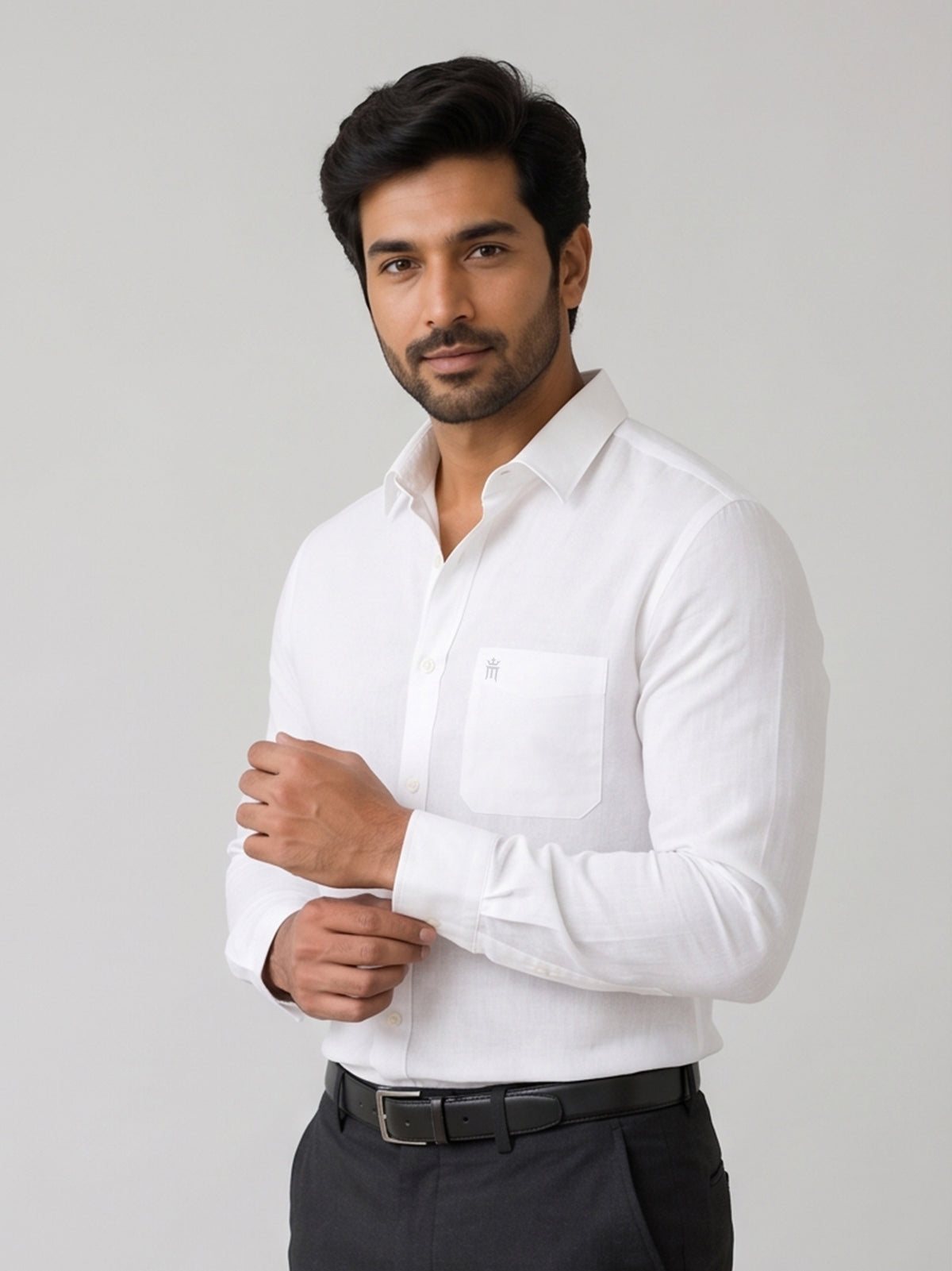 Linen King Formal White Shirt For Men