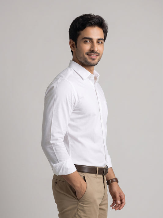 Linex Formal White Shirt For Men