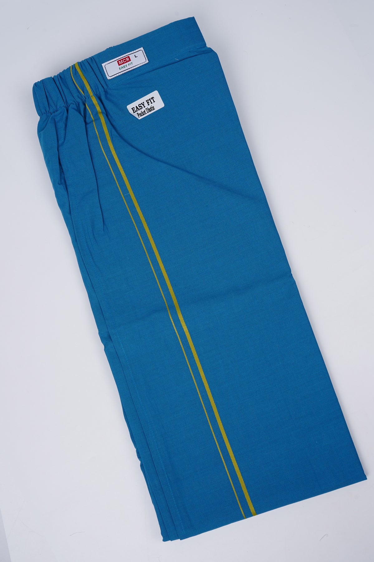 Easy Fit Cotton Dhoti - Blue