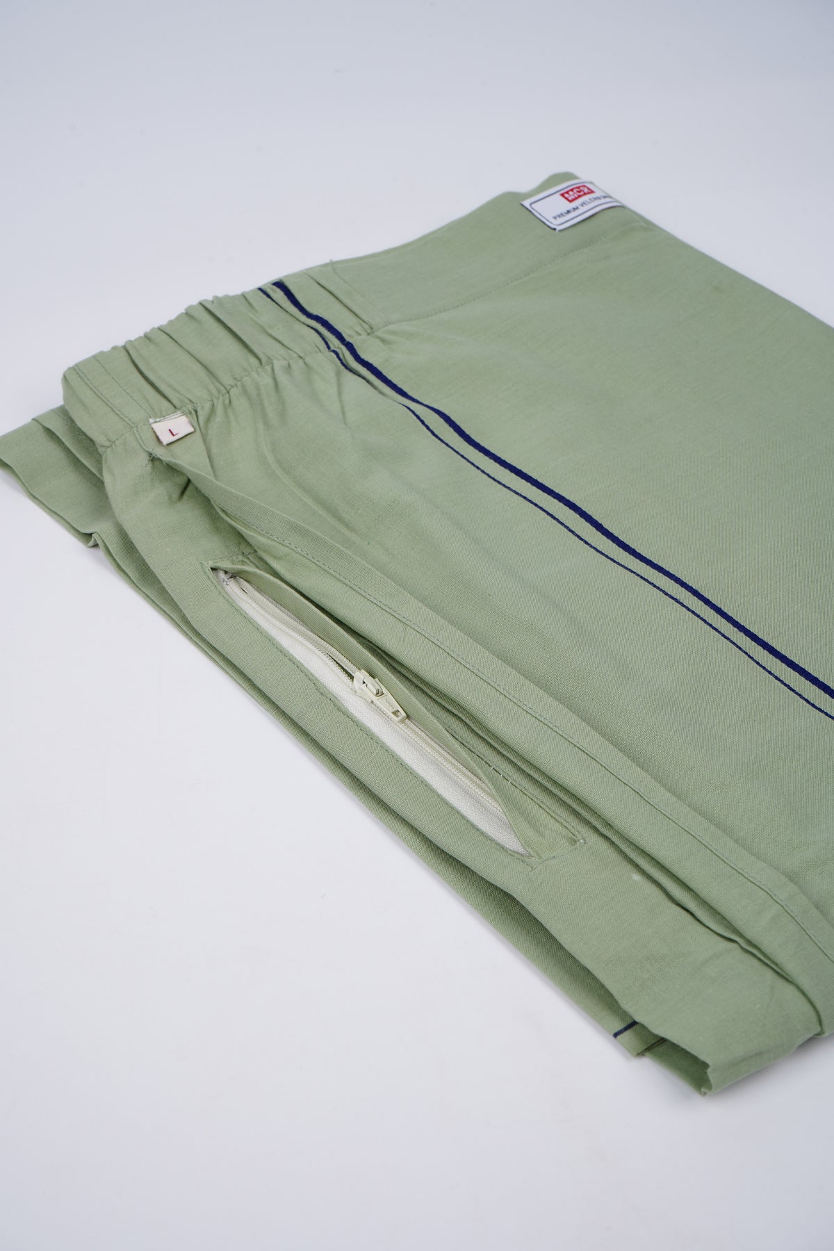 Easy Fit Cotton Dhoti - Green