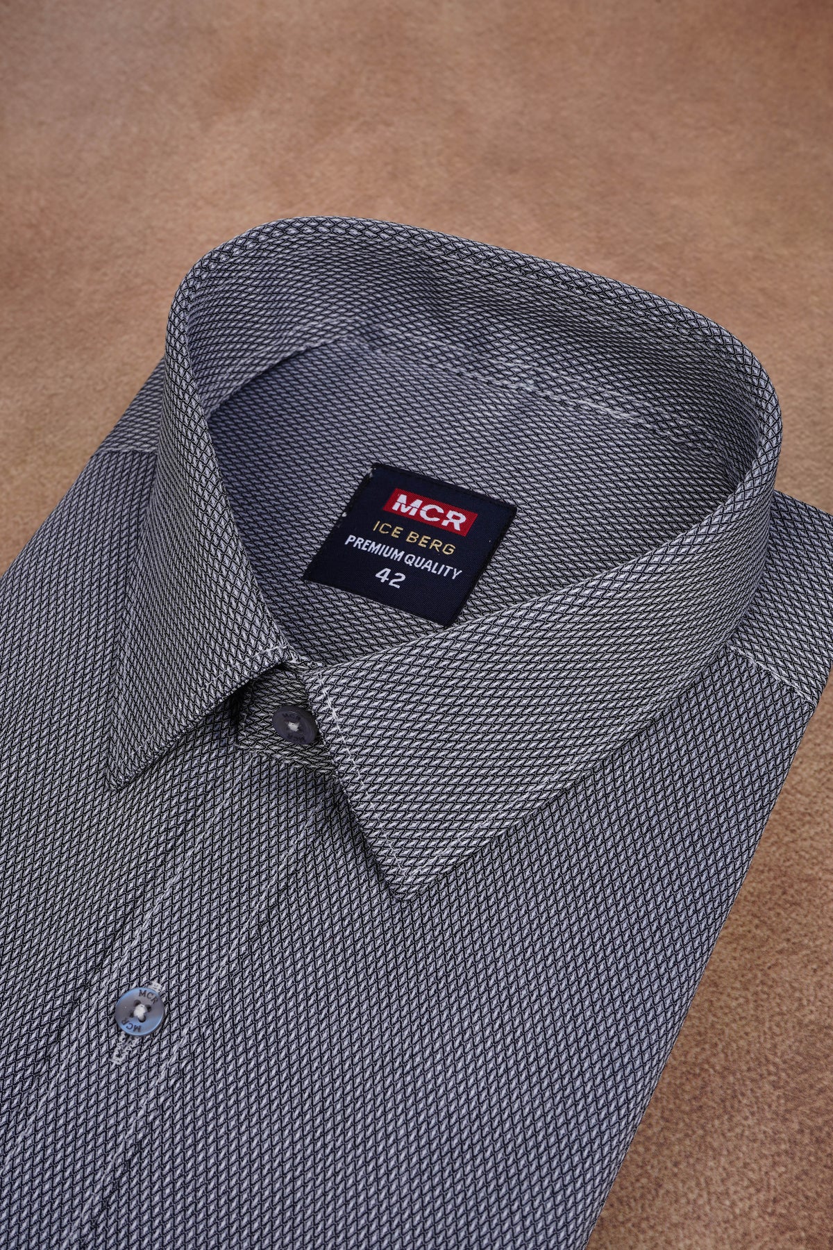MCR Men Formal Colour Shirt - Dark grey 92057 ICE BERG