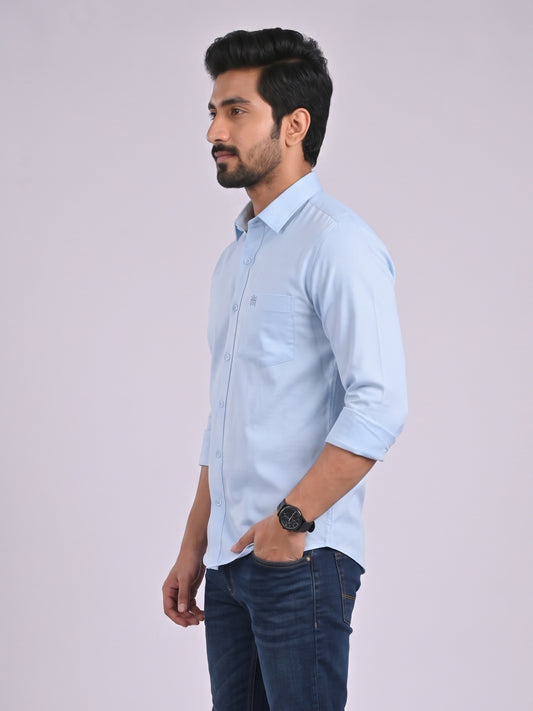 MCR Men Formal Colour Shirt - Sky Blue 92051 ICE BERG