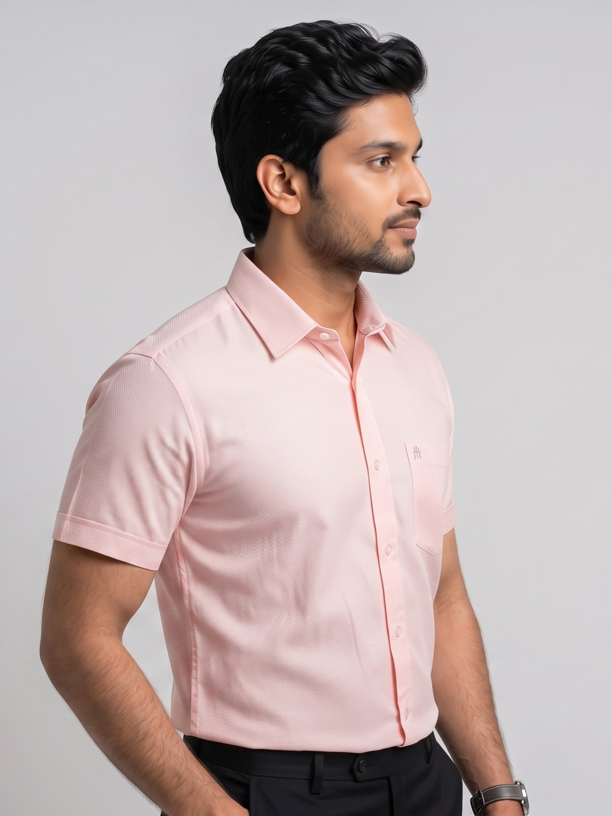 MCR Men Formal Colour Shirt - Light Orange  92052 ICE BERG