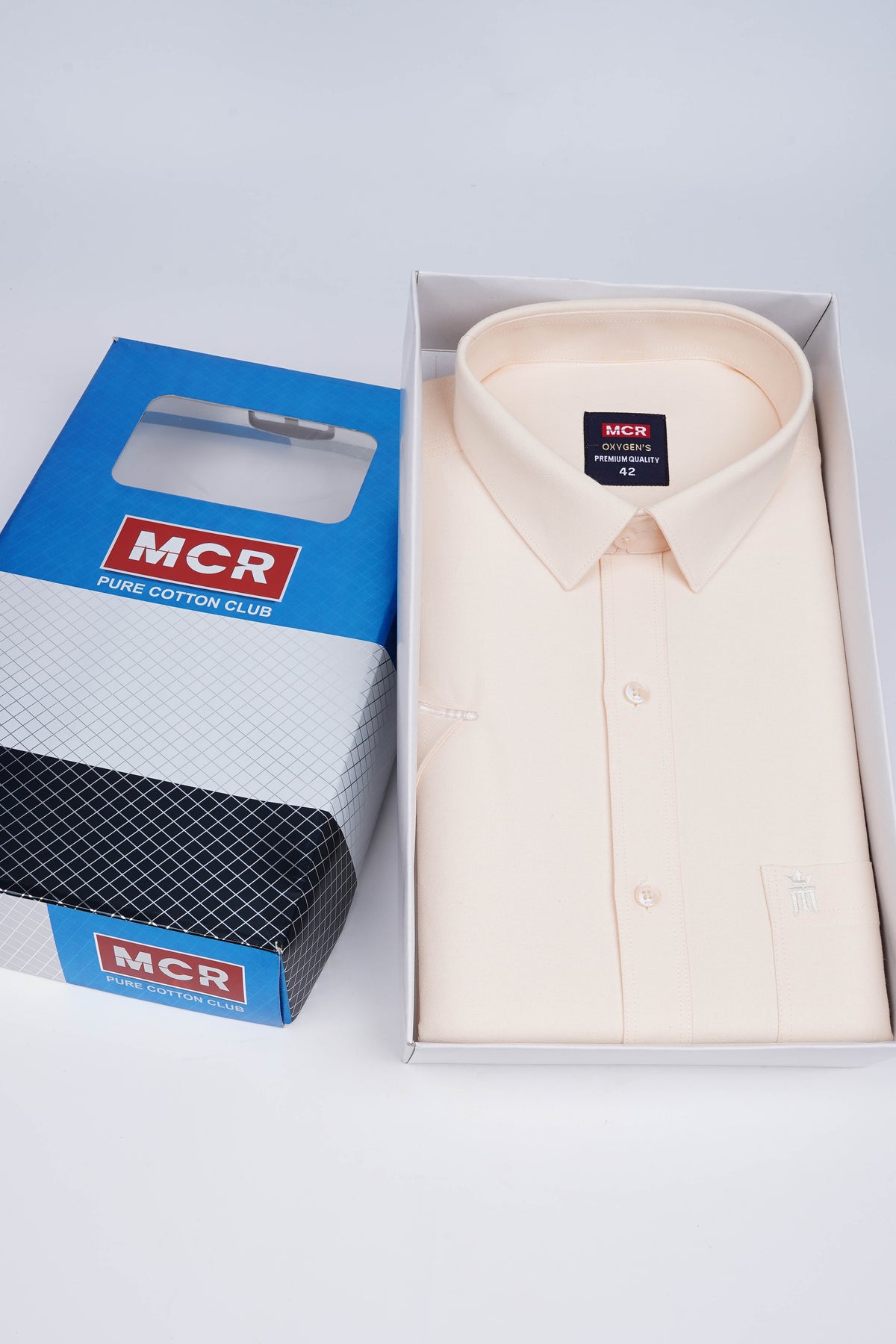 MCR Men Formal Colour Shirt - light peach 82501 Hydrogen