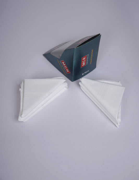 MARK - KF-119 KERCHIEF 6 PCS - 16X16 - WHITE