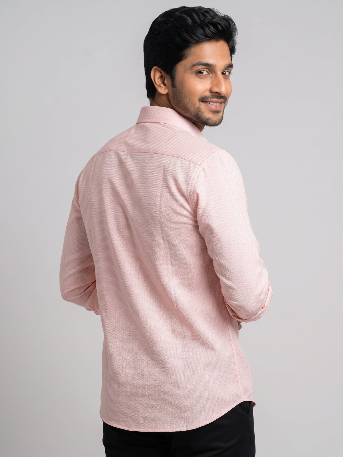 MCR Men Formal Colour Shirt - Light Orange  92052 ICE BERG