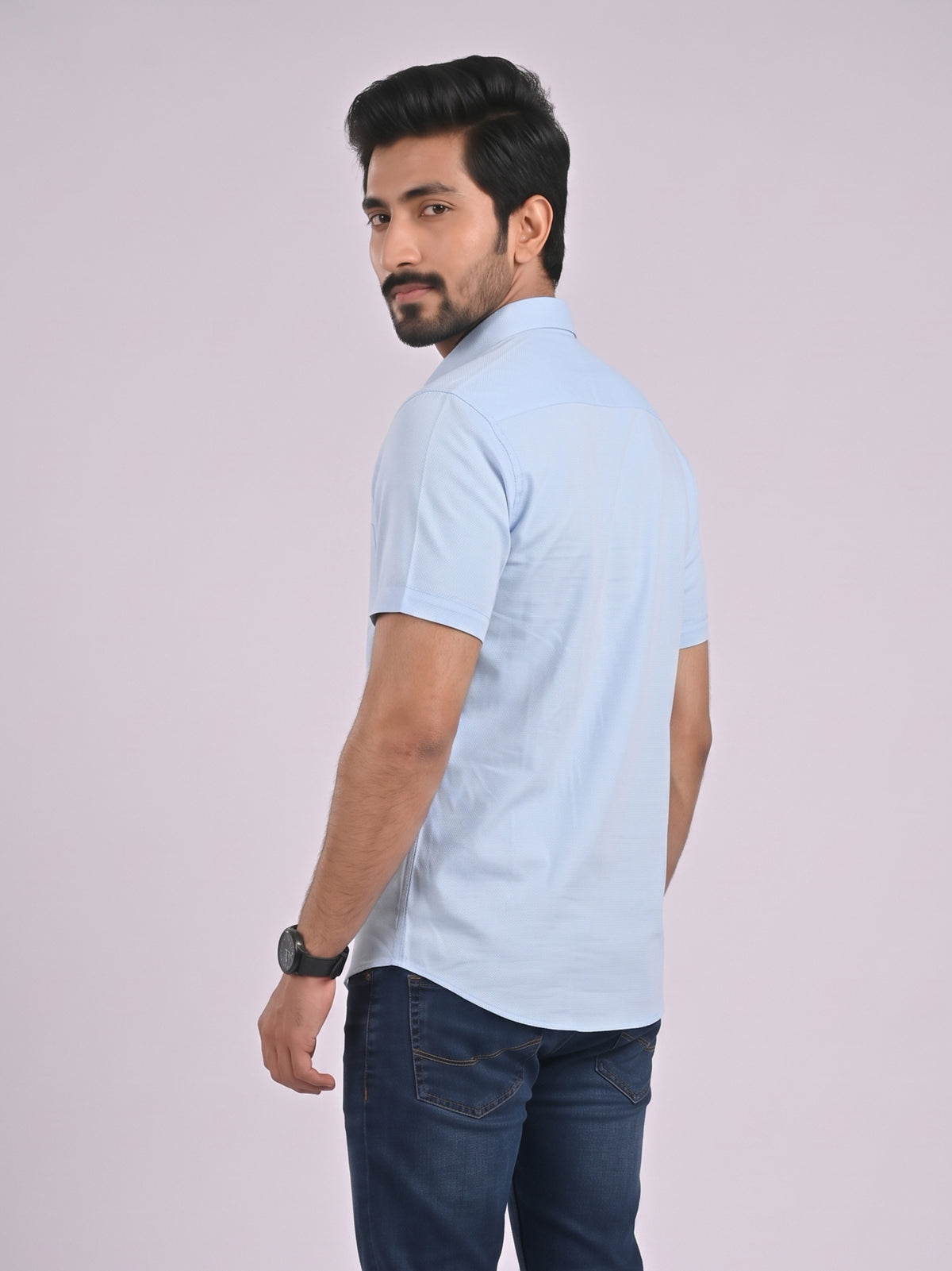 MCR Men Formal Colour Shirt - Sky Blue 92051 ICE BERG