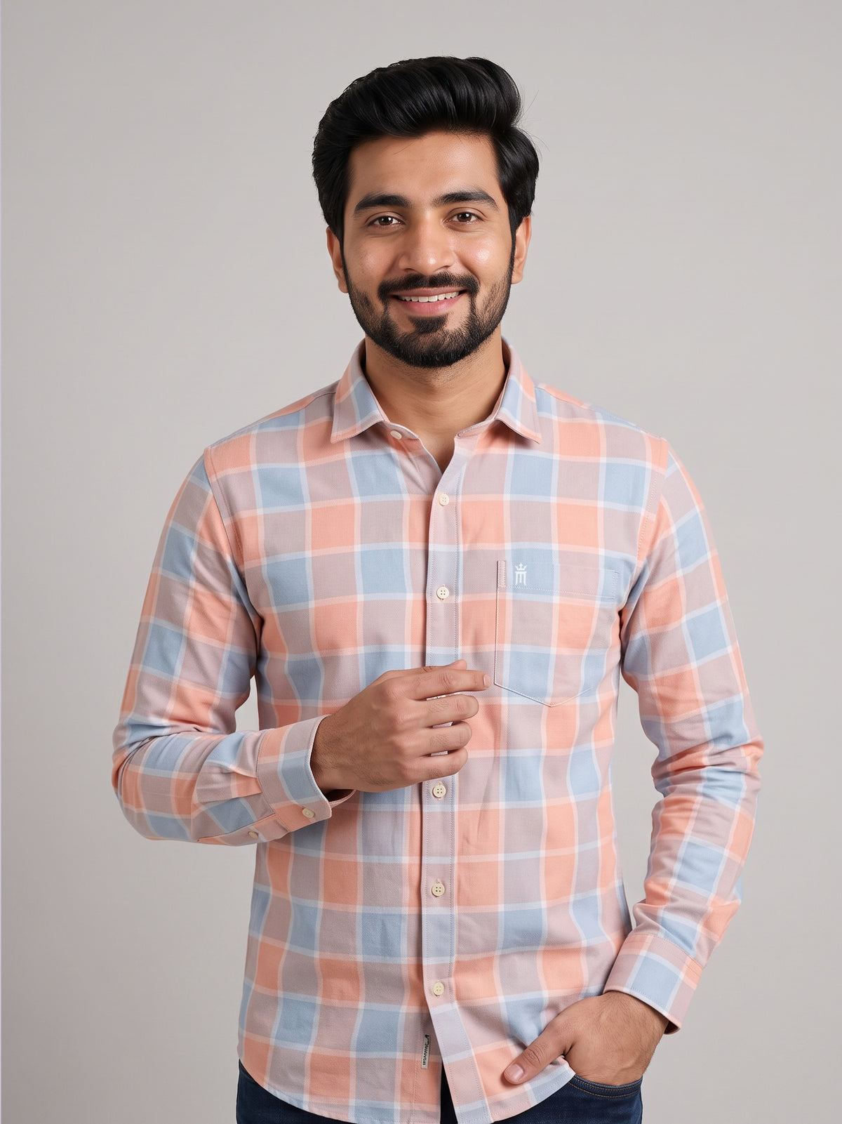 MCR OXFORD 89002 Full Sleeve Formal Color Shirt For Men